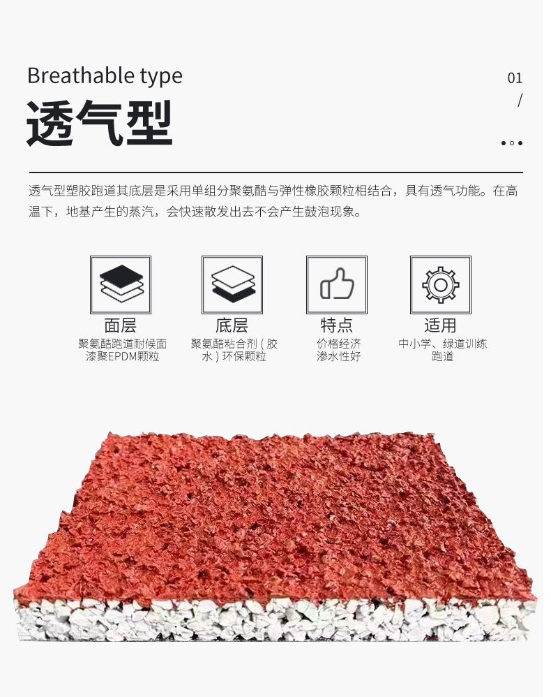 透氣型塑膠跑道